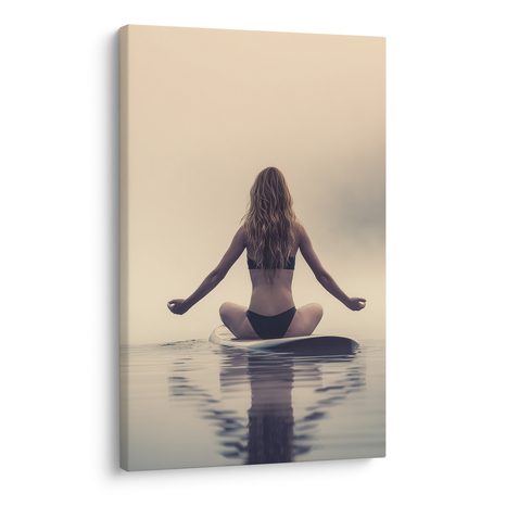 QUADRO SU TELA – ARMONIA TRANQUILLA SULL'ACQUA - QUADRI DI DONNE - STAMPE E QUADRI