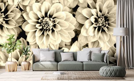 ΑΥΤΟΚΌΛΛΗΤΗ ΤΟΙΧΟΓΡΑΦΊΑ ΆΝΘΗ ΝΤΆΛΙΑΣ ΣΕ ΣΧΈΔΙΟ ΣΈΠΙΑ - ΑΥΤΟΚΌΛΛΗΤΕΣ ΤΑΠΕΤΣΑΡΊΕΣ - ΤΑΠΕΤΣΑΡΊΕΣ