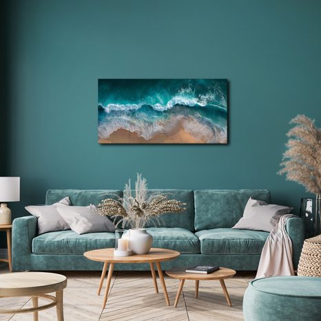 OBRAZ OCEÁNSKÁ PĚNA A PÍSEČNÉ POBŘEŽÍ - OBRAZY MOŘE A PLÁŽ - OBRAZY