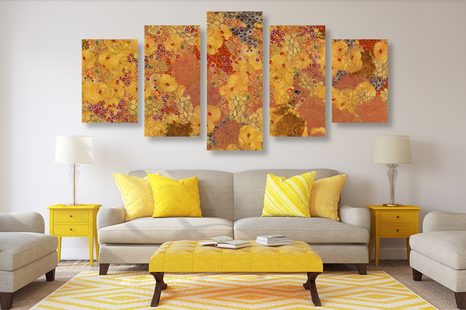 КАРТИНИ ОТ 5 ЧАСТИ – АБСТРАКЦИЯ В СТИЛ Г. КЛИМТ - АБСТРАКТНИ КАРТИНИ - КАРТИНИ