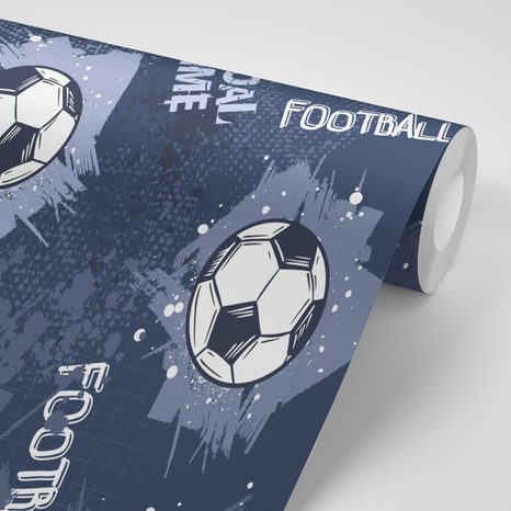 CARTA DA PARATI AUTOADESIVA – PALLA DA CALCIO IN VIOLA - CARTA DA PARATI AUTOADESIVE - CARTA DA PARATI