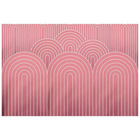 TAPETA STARORŮŽOVÝ VZOR DUHY MID-CENTURY - VZOROVANÉ TAPETY - TAPETY