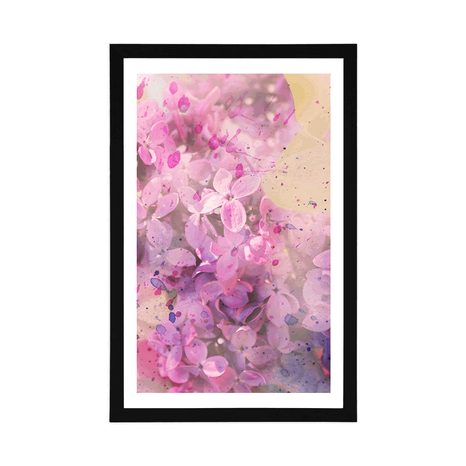 AFFICHE – BRINDILLE ROSE DE FLEURS - FLEURS - AFFICHES