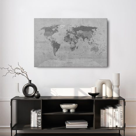 OBRAZ NA KORKU VINTAGE MAPA SVĚTA - PICTURES ON CORK - PICTURES