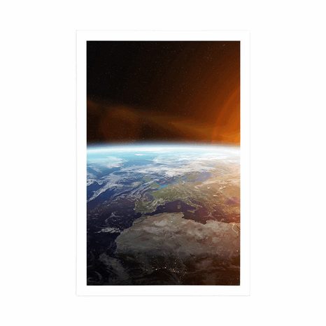 PLAGÁT POHĽAD NA PLANÉTU Z VESMÍRU - VESMÍR A HVIEZDY - PLAGÁTY