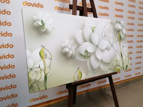 КАРТИНА НА ПЛАТНО – АБСТРАКТНИ ЦВЕТЯ - АБСТРАКТНИ КАРТИНИ - КАРТИНИ