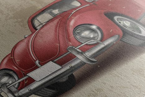 WANDBILD ROTER OLDTIMER - VINTAGE- UND RETRO-BILDER - BILDER