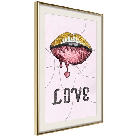 POSTER - LIP GLOSS AND LOVE - LOVE - POSTERE
