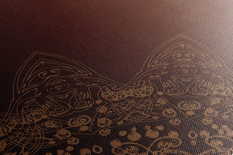 TABLOU ELEMENTELE MODERNE DE MANDALA ÎN NUANȚE DE MARO - TABLOURI FENG SHUI - TABLOURI