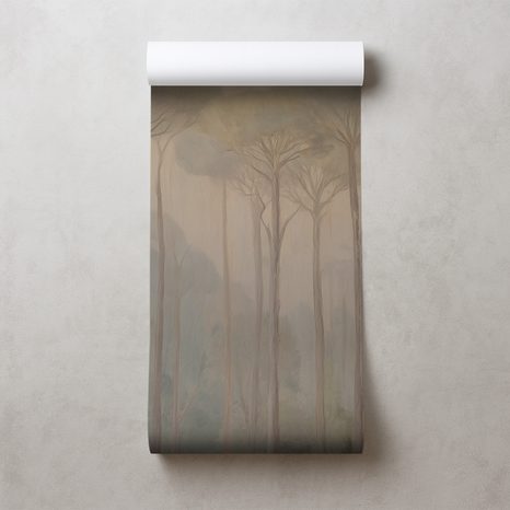 TAPET LINIȘTEA PĂDURII ÎN CEAȚĂ - TAPET PĂDURE - TAPETURI