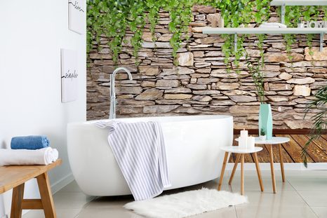 ÖNTAPADÓ TAPÉTA LEVELEKKEL BORÍTOTT FAL - TAPÉTÁK - 🔥 TELJES KIÁRUSÍTÁS