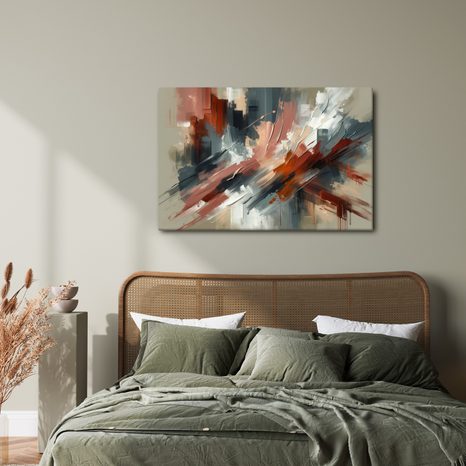 WANDBILD DRAMATISCHE PINSELSTRICHE - WANDBILDER ABSTRAKTE FORMEN - BILDER