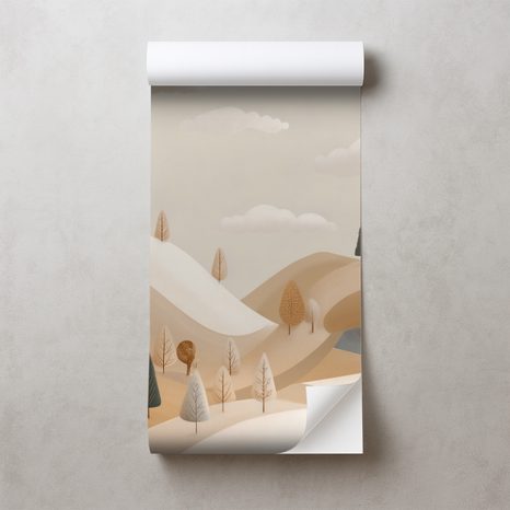 SAMOLEPÍCÍ FOTOTAPETA PASTELOVÉ BALÓNKY NAD KRAJINOU - DĚTSKÉ TAPETY - TAPETY