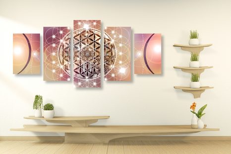 КАРТИНИ ОТ 5 ЧАСТИ – ОЧАРОВАТЕЛНА МАНДАЛА - ФЪН ШУЙ КАРТИНИ - КАРТИНИ