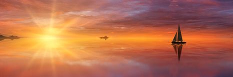 STAMPA SU TELA – BARCA ABBANDONATA SUL MARE - QUADRI DI NATURA E PAESAGGIO - STAMPE E QUADRI