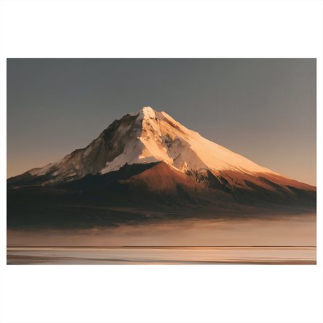 TABLEAU SUR TOILE – SOMMET MONTAGNEUX AU CRÉPUSCULE - TABLEAUX DE MONTAGNE - TABLEAUX