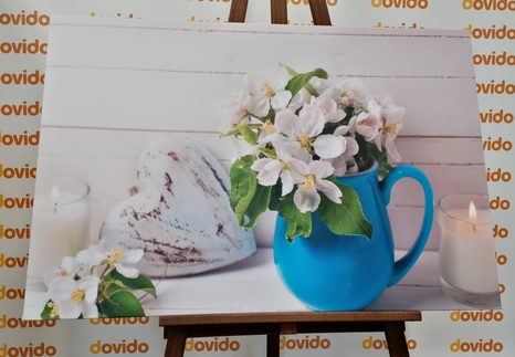 OBRAZ KVĚTINY VE VÁZE - VINTAGE A RETRO OBRAZY - OBRAZY