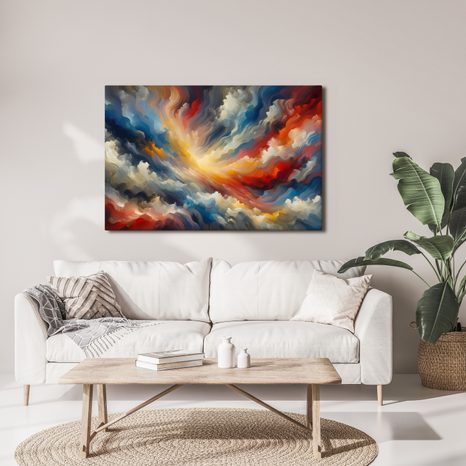 WANDBILD ABSTRAKTER STURM - WANDBILDER ABSTRAKTE FORMEN - BILDER