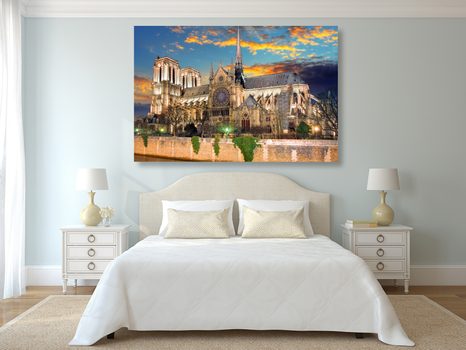 OBRAZ KATEDRÁLA NOTRE DAME - OBRAZY MĚSTA - OBRAZY