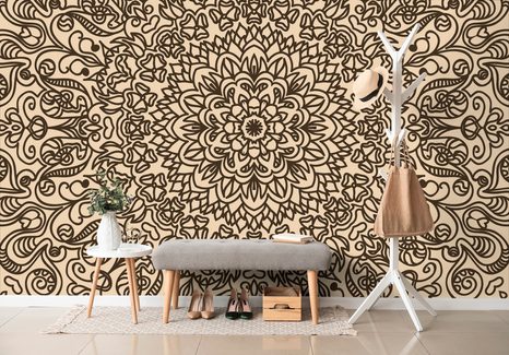 SAMOLEPÍCÍ TAPETA ORNAMENT S MOTIVEM KVĚTIN - SAMOLEPÍCÍ TAPETY - TAPETY