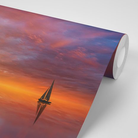 TAPETA OPUŠTĚNÁ LOĎKA NA MOŘI - TAPETY PŘÍRODA - TAPETY