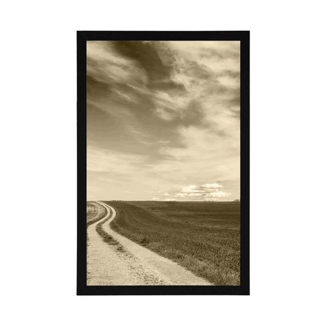 PLAKAT ČAROBNI KRAJOLIK U SEPIJASTOM TONU - CRNO-BIJELE - PLAKATI