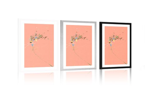 PLAGÁT S PASPARTOU JEDNODUCHÁ KRÁSA RASTLÍN - MOTÍVY Z NAŠEJ DIELNE - PLAGÁTY