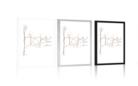 PLAKÁT S PASPARTOU DVOUSMYSLNÝ NÁPIS - MOTIVY Z NAŠÍ DÍLNY - PLAKÁTY