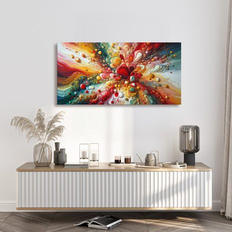 OBRAZ DYNAMICKÁ HARMONIE BAREV - OBRAZY ABSTRAKTNÍ TVARY - OBRAZY