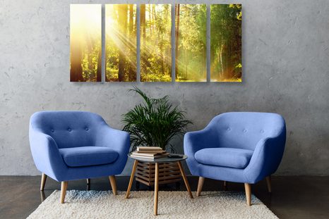 5-DELNA SLIKA SONČNI ŽARKI V GOZDU - SLIKE NARAVE IN POKRAJINE - SLIKE