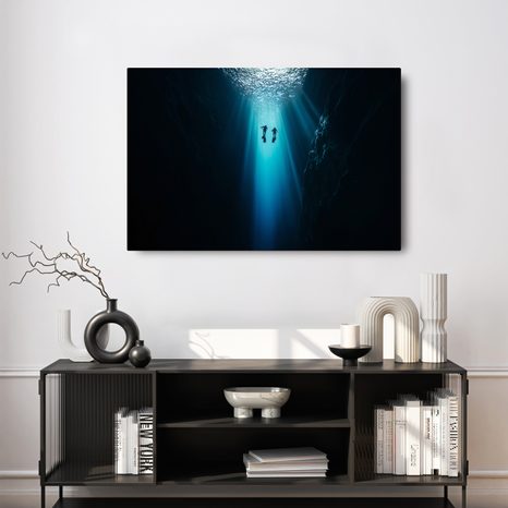 QUADRO SU TELA – MISTERO DELL'OCEANO PROFONDO - QUADRI MARE E SPIAGGIA - STAMPE E QUADRI