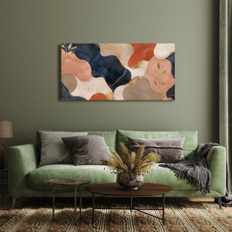 TABLEAU SUR TOILE – FORMES MODERNES EN OR - IMAGES FORMES ABSTRAITES - TABLEAUX