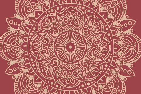 CARTA DA PARATI – MANDALA SU SFONDO BORDEAUX - CARTA DA PARATI FENG SHUI - CARTA DA PARATI