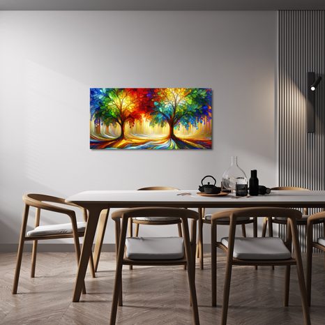 OBRAZ MYSTICKÉ STROMY ŽIVOTA V BARVÁCH - OBRAZY STROMY ŽIVOTA - OBRAZY