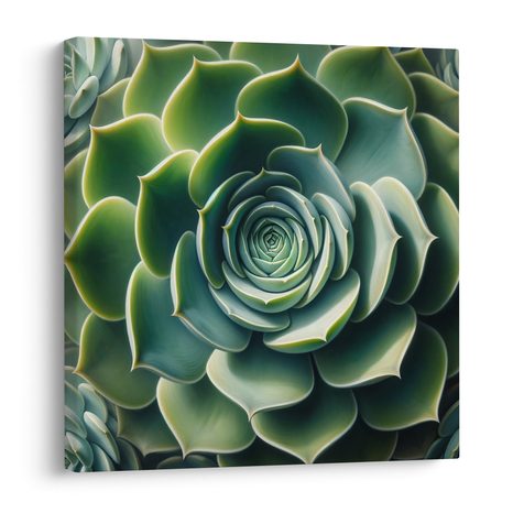 WANDBILD PERFEKTE SPIRALE DER SUKKULENTE - BOTANISCHE BILDER - BILDER