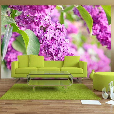 PHOTO WALLPAPER LILAC FLOWERS