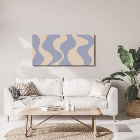 TABLEAU SUR TOILE – ONDULATIONS PASTEL AU STYLE MODERNE - IMAGES FORMES ABSTRAITES - TABLEAUX