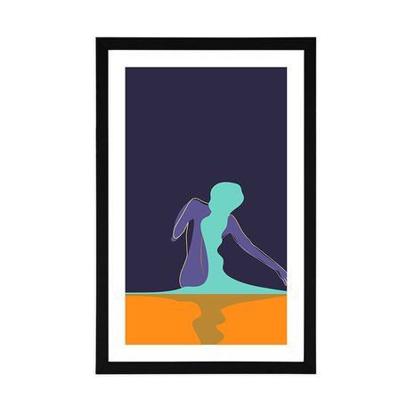 POSTER MIT PASSEPARTOUT GEHEIMNISVOLLE FRAU - MOTIVE AUS UNSERER WERKSTATT - POSTER