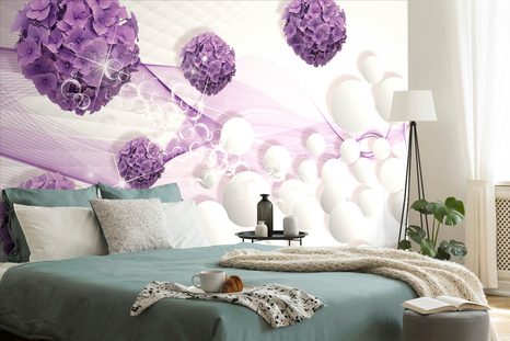 TAPETA KVĚTINY S ABSTRAKTNÍM POZADÍM - ABSTRAKTNÍ TAPETY - TAPETY