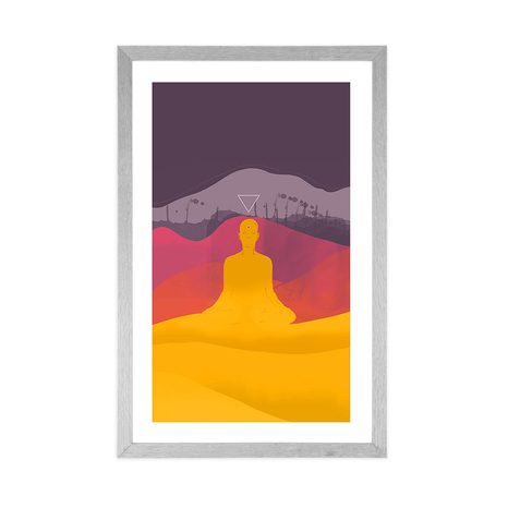 POSTER CU PASSEPARTOUT ECHILIBRUL LUI BUDDHA - MOTIVE DIN ATELIERUL NOSTRU - POSTERE