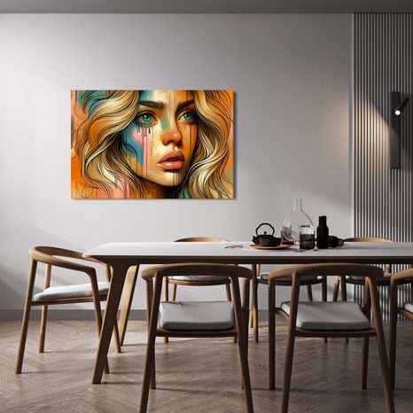 WANDBILD MODERNES FRAUENPORTRÄT - WANDBILDER FRAUEN - BILDER