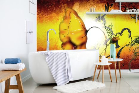 CARTA DA PARATI – FIORE ETNICO - CARTA DA PARATI ASTRATTI - CARTA DA PARATI