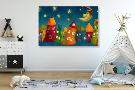 KÉP HOLD A HÁZAK FELETT - KÉPEK GYEREKEKNEK - KÉPEK