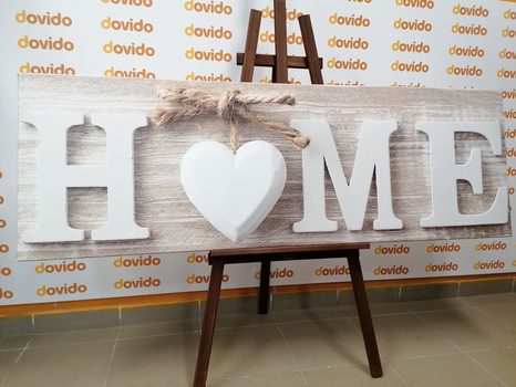 TABLOU CU INSCRIPȚIE HOME ÎN DESIGN VINTAGE - TABLOURI CI CITATE ȘI INSCRIPȚII - TABLOURI