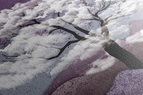 КАРТИНА НА ПЛАТНО – ДЪРВО ЗАЛЯТО С ОБЛАЦИ - КАРТИНИ НА ПРИРОДАТА И ПЕЙЗАЖИ - КАРТИНИ