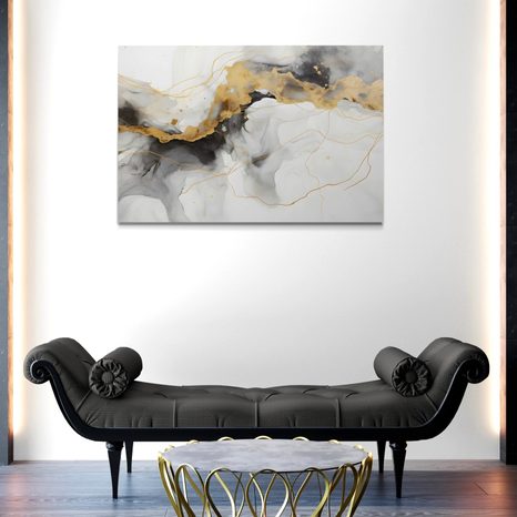 OBRAZ BÍLO-ŠEDÝ MRAMOR - MRAMOROVÉ OBRAZY - OBRAZY