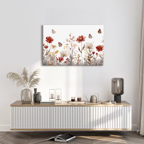OBRAZ KVĚTINOVÁ HARMONIE S MOTÝLY - OBRAZY MOTÝLI - OBRAZY