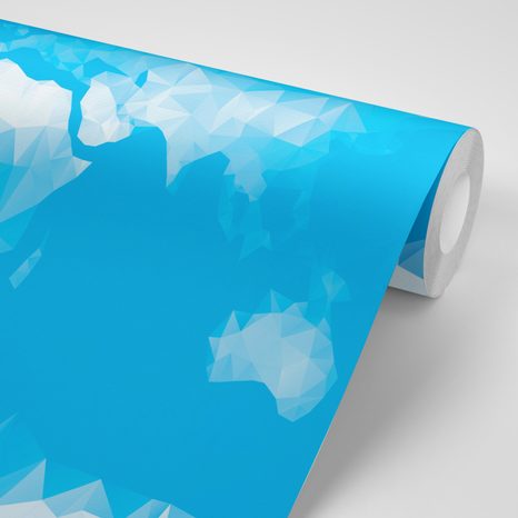 SAMOLEPÍCÍ TAPETA MAPA SVĚTA V POLYGONÁLNÍM STYLU - SAMOLEPÍCÍ TAPETY - TAPETY