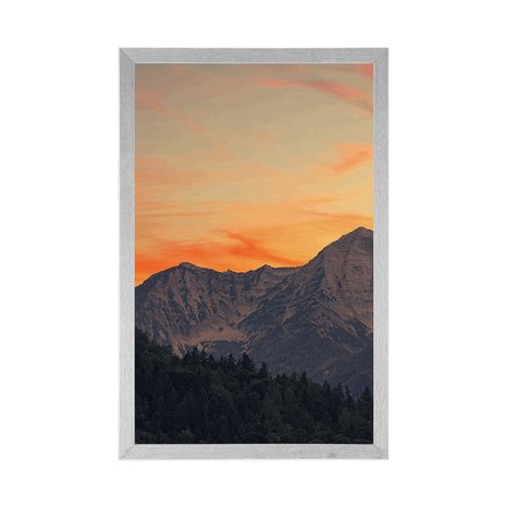 PLAKÁT ZÁPAD SLUNCE NA HORÁCH - PŘÍRODA - PLAKÁTY