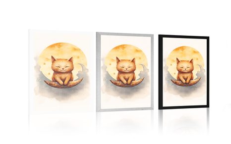 PLAKAT ROZMARZONY KOT - WYMARZONE ZWIERZĘTA - PLAKATY